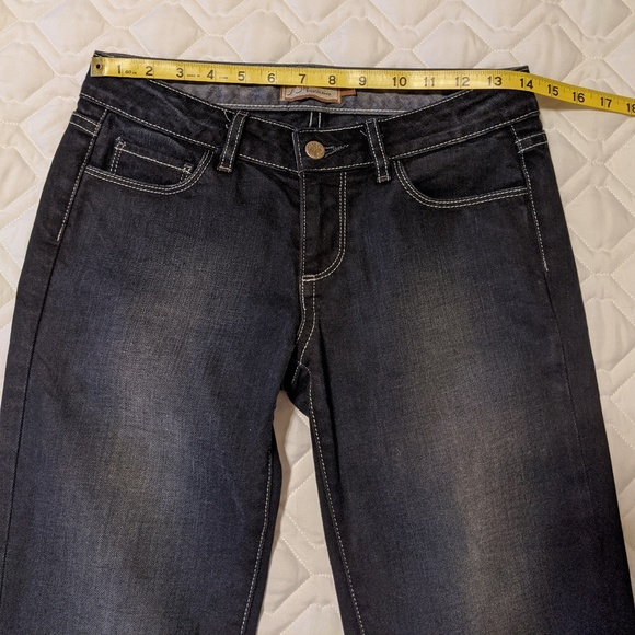 Paige Dark Wash Denim Flare Jeans - Picture 2 of 5